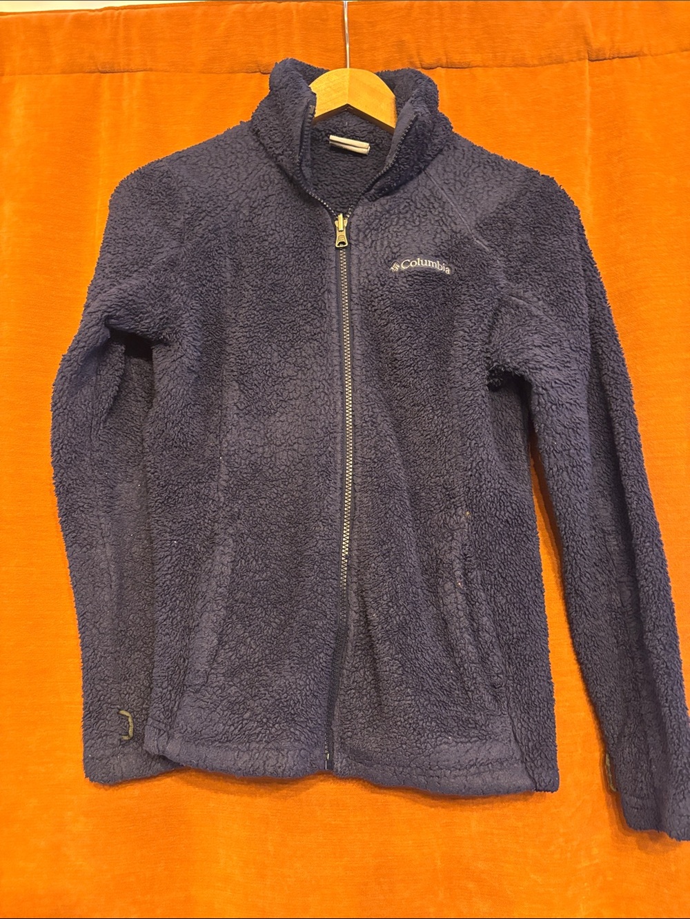 Columbia Navy Plush Full-Zip Kids Fleece Jacket